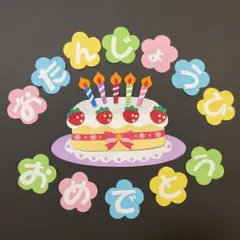 壁面飾り　誕生日　ケーキセット