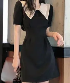 ミニワンピース　モノトーン
