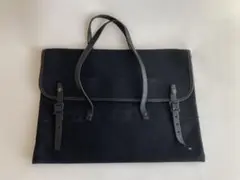 PORTER ポーター　ブリーフケース　トートバッグ　コットン　ブラック/無地