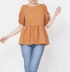 Feroux フェルゥ ボリュームスリーブ 半袖ブラウス タグ付き未使用品