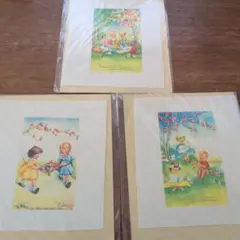 転写クロス　子供柄　３枚セット　生地　ハンドメイド用