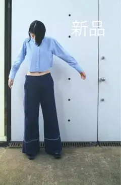 新品タグ付！ZARA ザラ＊パイピングワイドパンツ　L