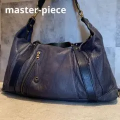 マスターピース ショルダーバッグ 2way 本革 ネイビー