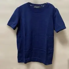 ポールスミス　ニット　半袖　ネイビー　肩ボタン