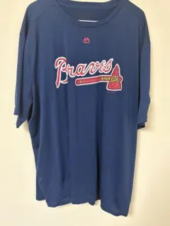 アメリカ古着　MLB　アトランタ・ブレーブス 半袖　Tシャツ　Majestic
