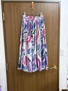 silent worth 鮮やかプリーツスカート　パープル　ピンク