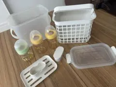 Pigeon 哺乳瓶3本と消毒ケース
