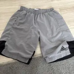 adidas ハーフパンツ グレー/ブラック J150