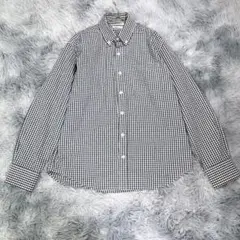 CLOSSHI【M】チェックシャツ　白黒　ギンガムチェック　メンズ