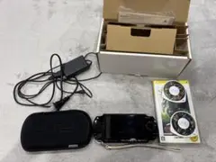 PSP1000本体 ブラック 充電器・ケース付き・カセット2個付き