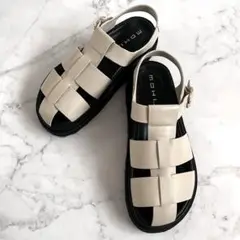 新品　MOHI モヒ プラットフォームグルカサンダル 38