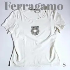 【美品】フェラガモ　ガンチーニ　Tシャツ　半袖　ホワイト　S