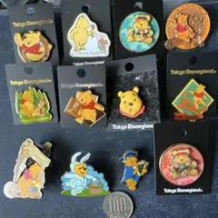 くまのプーさん ピンバッジ 12個セット　Ｃ