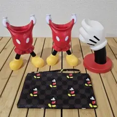 【ミッキーマウス グッズセット】メイク道具／ペン／小物入れ クラッチポーチ
