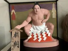 稀少 作家名有 博多人形 土俵入り 陶器製 横綱 フィギュア 約30cm 稀少 作家名有 博多人形 土俵入り 陶器製 横綱 フィギュア 約