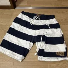 ネイビー＆ホワイトストライプ水着　メンズ