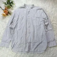 美品✨️UNIQLO M メンズ ストライプ 長袖シャツ コットン100%