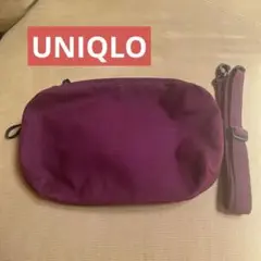 ♡美品♡UNIQLO ユニクロ　ボディバッグ　ウエストポーチ　エンジ