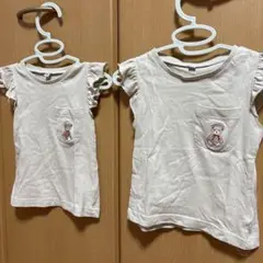 クマ刺繍ポケットTシャツ 80cm