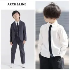 ホワイトストライプ子供用フォーマルシャツ Lサイズ
