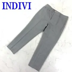 INDIVIインディヴィ パンツ グレー ウール 36 C2213