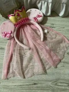 ディズニーランド　シー　　ミニー　ウエディング　花嫁　カチューシャ　ピンク