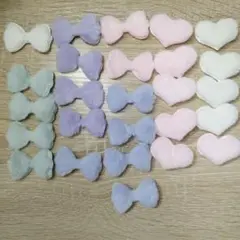 ハート ファー パーツ ボア ハンドメイド レースデコ