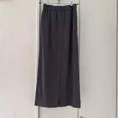 【新品タグ付き✨】カットリブタイトスカート チャコール セルフカット