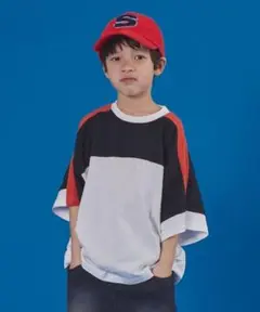 ペアマノンストリート　カジュアルTシャツ 白/黒/赤 ラグランスリーブ