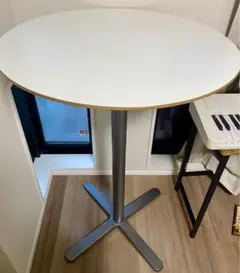 『美品』IKEA BILLSTA ハイテーブル　バーテーブル　バーカウンター　白 美品』IKEA BILLSTA ハイテーブル バーテーブル バーカウンター 白