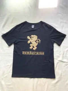 ナンバーナイン　ライオン　エンブレム　Tシャツ 3 ブラック×ゴールド　美品