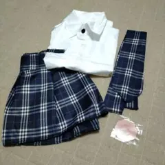 華のJK コスプレ 3点セット トップス スカート ネクタイ 女子高生