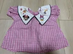 ディズニーミニーマウス刺繍 半袖90