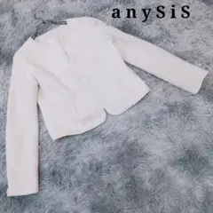 Anysis フォーマル ノーカラージャケット ホワイト M 卒園式 入園式