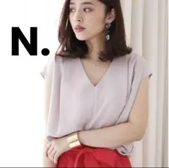 ◆美品◆ N. エヌドット　タックドレープブラウス　ピンク　M