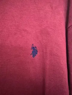POLO ハーフジップトレーナー 赤