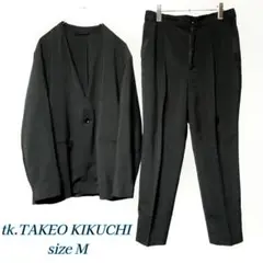 tk. TAKEO KIKUCHI エアリーノーカラーセットアップ ブラック