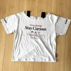 重ね着風 Tシャツ 薄ピンク紫色150cm