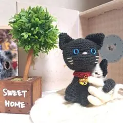 青い目をした黒猫ちゃんと三毛猫ちゃんです。