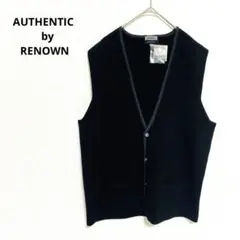【RENOWN 】新品未使用　ニットベスト ブラック　L ウール100