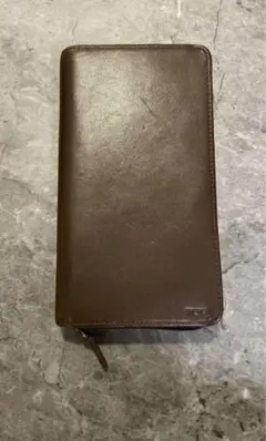 TUMI ダークブラウン　ジップアラウンドトラベルウォレット トゥミ 財布