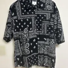 お盆セール　H&M バンダナ柄 半袖シャツ　XL