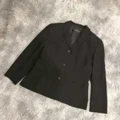 未使用級『LAPINE』ラピーヌ　テーラードジャケット　黒　日本製　ビジネス　L