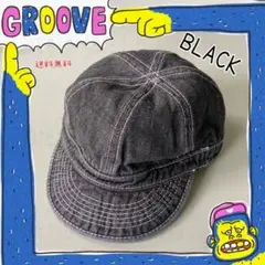 キャップ　デニム　プリズナーキャップ　メカニック【ブラック】ワークキャップ