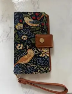 ウィリアムモリス　花と鳥の柄 スマホケース