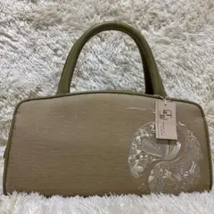 新品×極美品　ボストンバッグ　ハンドバッグ　和風バッグ　タグ付き　キャンバス