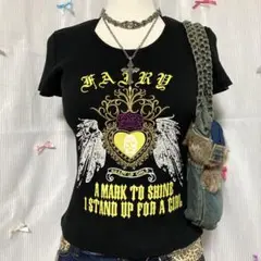 y2k 平成ギャル グランジ mcbling お兄系 パンク スカル刺繍tシャツ