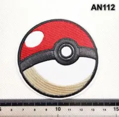 AN112 モンスターボール/ポケモン　アイロンワッペン/アップリケ/パッチ