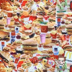 マクドナルド メニュー アメリカン生地 ファストフード ジャンクフード はぎれ