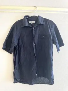 INDIVIDUALIZED SHIRTS 開襟 リネン 半袖シャツ S